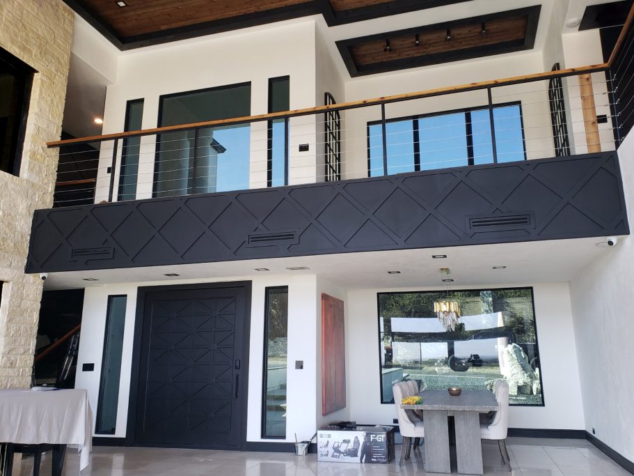 Architectural Panled Interior Wall Installation