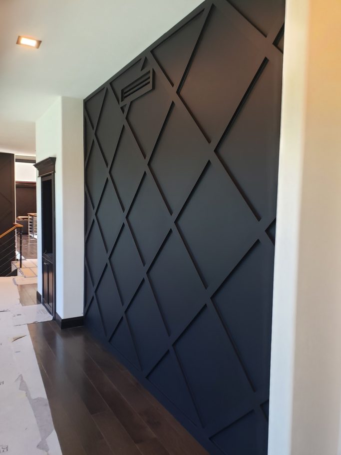 Black Architectural Feature Wall