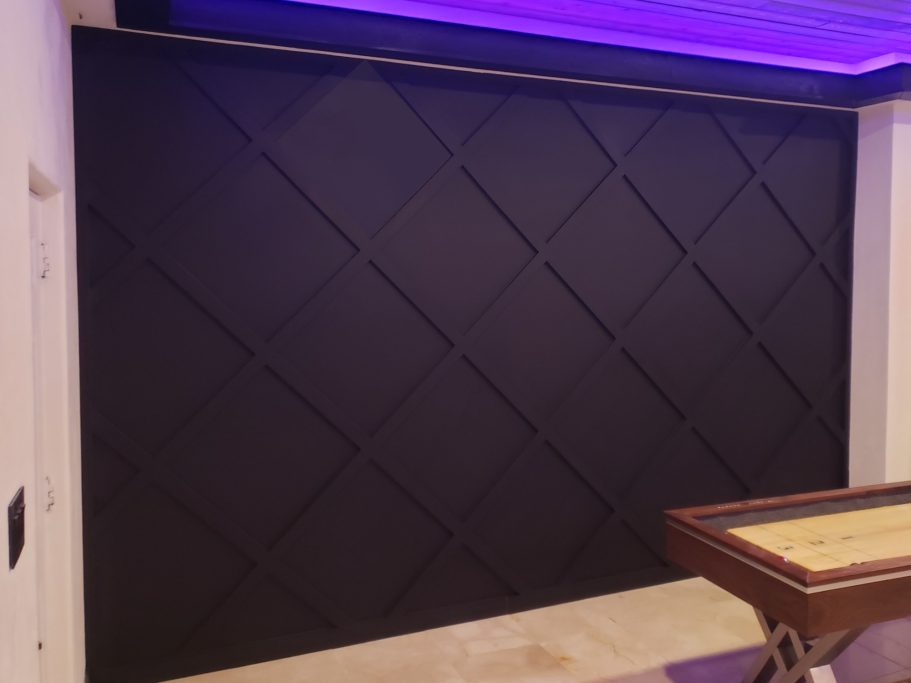 Black Game Room Accent Wall Panels