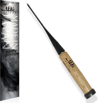 SUIZAN 3 mm Japanese wood chisel with wooden handle