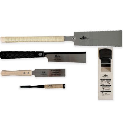 SUIZAN best seller woodworking set showing multiple Japanese hand tools