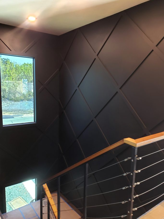 Architectural Paneled Stairway Wall